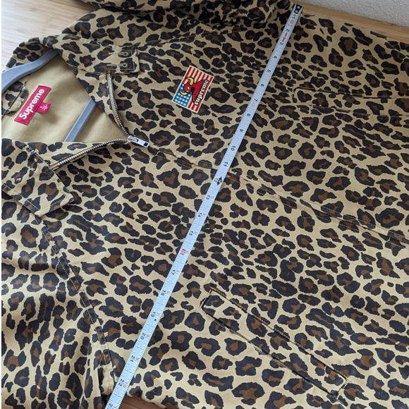 Supreme Toy Machine Harrington Animal Print Leopard Cotton Twill Jacket, size S - Picture 9 of 13